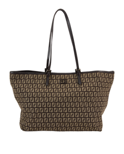 Zucca Roll Tote, Canvas, Brown, 2228-8BH127, 3*